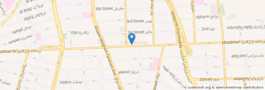 Mapa de ubicacion de پست بانک en Iran, Teheran, شهرستان تهران, Teheran, بخش مرکزی شهرستان تهران.