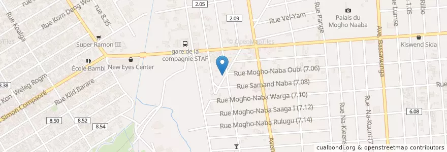 Mapa de ubicacion de Le Phoenix en 布基纳法索, Centre, Kadiogo, 瓦加杜古.