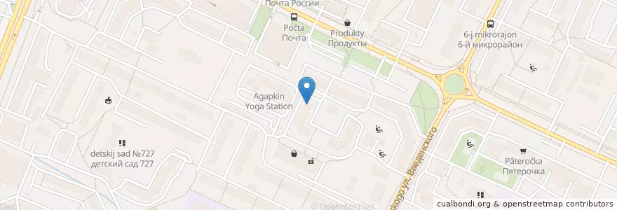 Mapa de ubicacion de Ontime Audio en Rusia, Distrito Federal Central, Москва, Юго-Западный Административный Округ, Район Коньково.