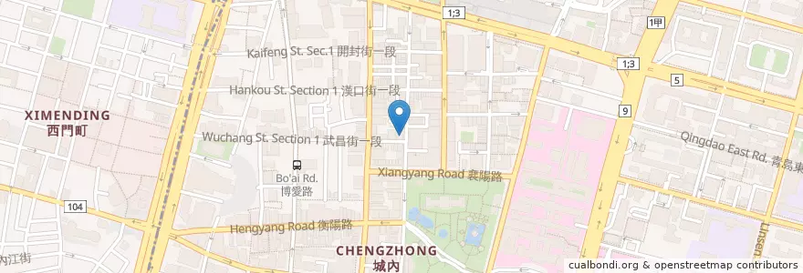 Mapa de ubicacion de 尚義牙醫診所 en 台湾, 新北市, 台北市, 中正区.