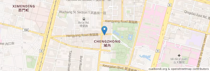 Mapa de ubicacion de 上海極品軒餐廳 en Taiwan, 新北市, Taipei, 中正區.