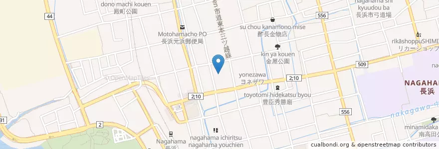 Mapa de ubicacion de 慈雲山浄琳寺 en 日本, 滋賀県, 長浜市.