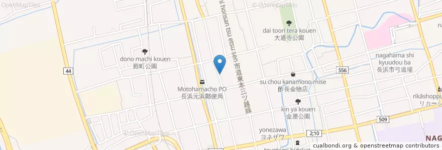 Mapa de ubicacion de 無垢輪山願養寺 en Japan, Shiga Prefecture, Nagahama.