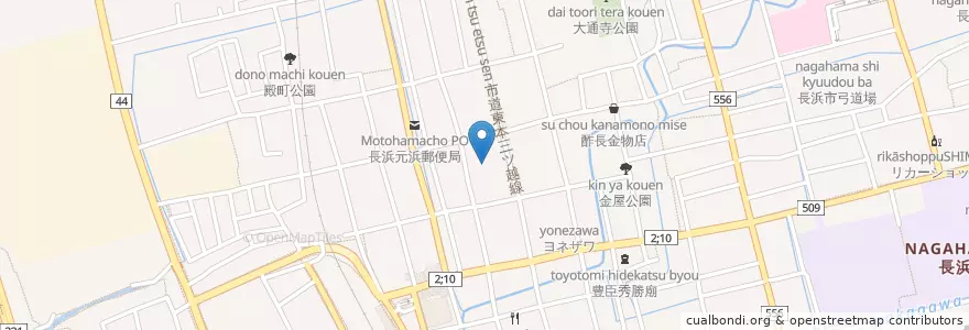 Mapa de ubicacion de 弘宣山勝福寺 en 日本, 滋賀県, 長浜市.