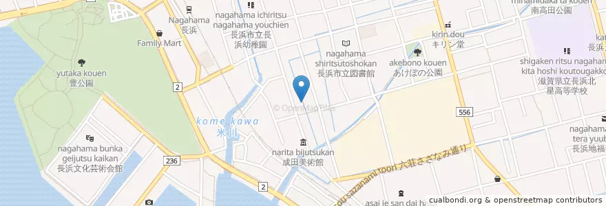Mapa de ubicacion de 真行寺 en Giappone, Prefettura Di Shiga, 長浜市.