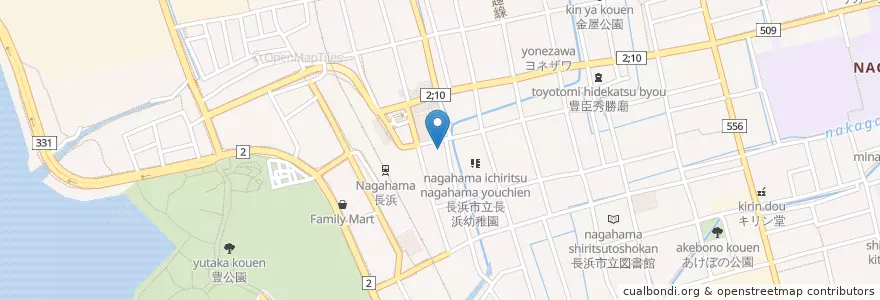 Mapa de ubicacion de 安養山浄国寺 en ژاپن, 滋賀県, 長浜市.