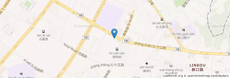 Mapa de ubicacion de 喬口褔臭臭鍋 en تايوان, تايبيه الجديدة, 林口區.