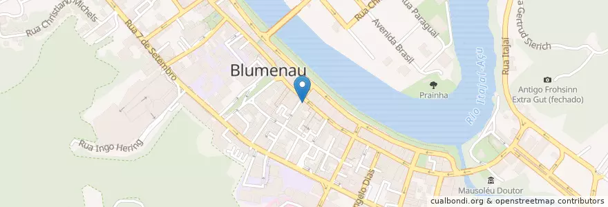 Mapa de ubicacion de Doutor Blu en Brésil, Région Sud, Santa Catarina, Região Geográfica Intermediária De Blumenau, Microrregião De Blumenau, Blumenau.