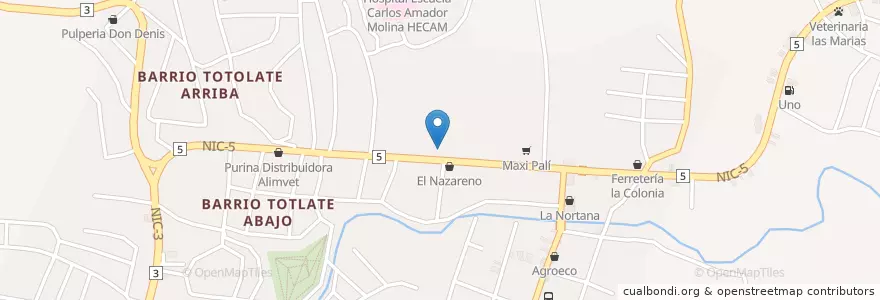 Mapa de ubicacion de La Iglesia de Jesucristo de los últimos santos del día en Nicaragua, Matagalpa, Matagalpa (Municipio).