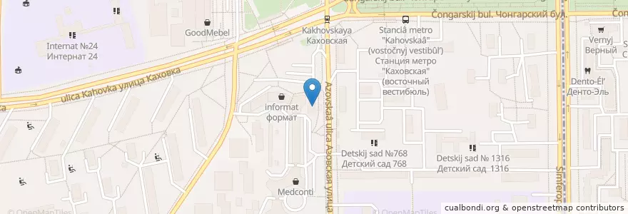 Mapa de ubicacion de Сбербанк en Rusia, Центральный Федеральный Округ, Москва, Юго-Западный Административный Округ, Район Зюзино.
