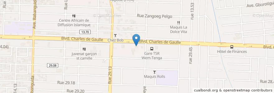 Mapa de ubicacion de BSIC Agence Wemtenga en Burquina Faso, Centre, Kadiogo, Ouagadougou.
