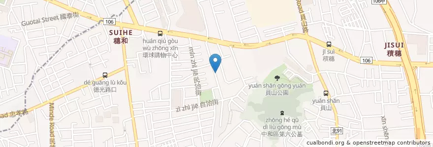 Mapa de ubicacion de 廢墟早午餐 en 臺灣, 新北市, 中和區, 板橋區.