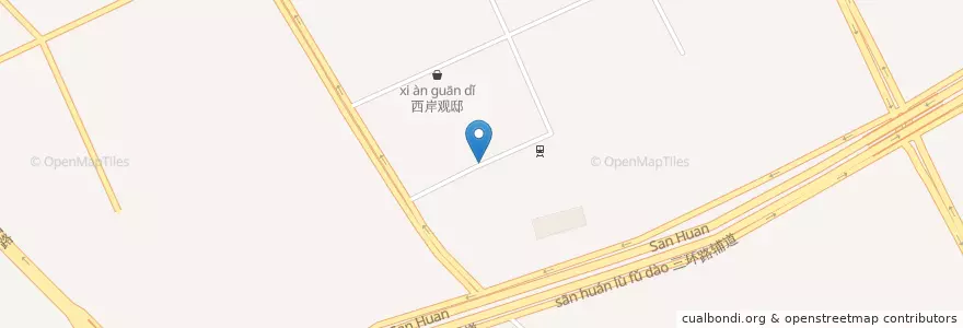 Mapa de ubicacion de 地铁2号线茶店子客运站A口 en China, Sichuan, 成都市, 金牛区.