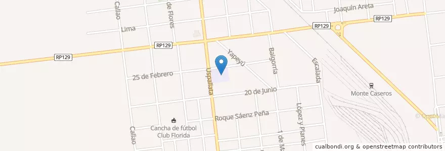 Mapa de ubicacion de JIN 61 “Jardin Dumbo” en 아르헨티나, Corrientes, Departamento Monte Caseros, Municipio De Monte Caseros.