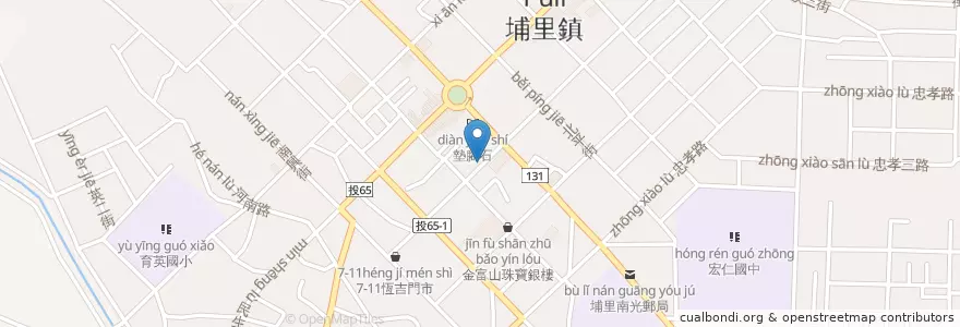 Mapa de ubicacion de 順騎自然 en Tayvan, 臺灣省, Nantou, 埔里鎮.