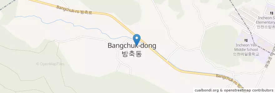Mapa de ubicacion de Bangchuk-dong en South Korea, Incheon, Gyeyang-Gu, Bangchuk-Dong.