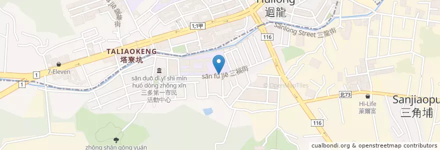 Mapa de ubicacion de 三多國小 en Taïwan, Nouveau Taipei, Shulin.