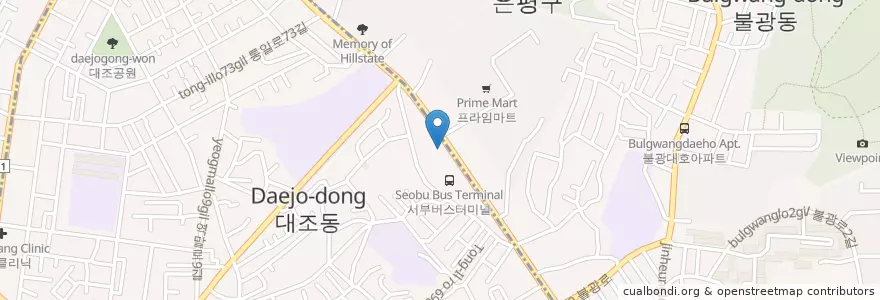 Mapa de ubicacion de citibank ATM en 대한민국, 서울, 은평구.