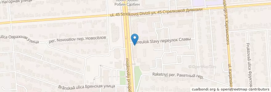 Mapa de ubicacion de 1001 ночь en ロシア, 中央連邦管区, Воронежская Область, Городской Округ Воронеж.