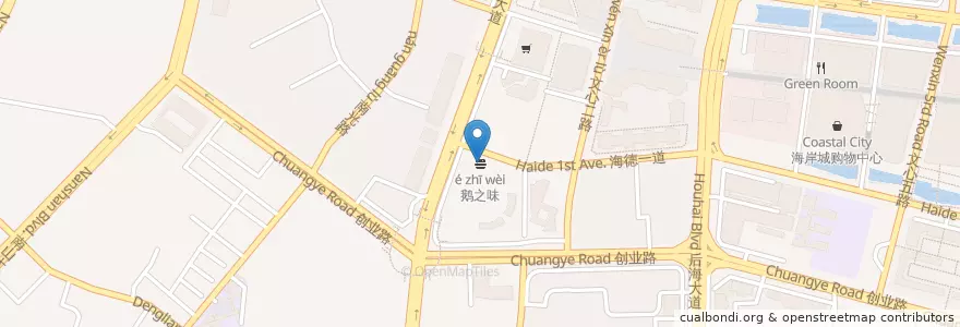 Mapa de ubicacion de 鹅之味 en 중국, 광둥성, 선전시, 南山区, 粤海街道.
