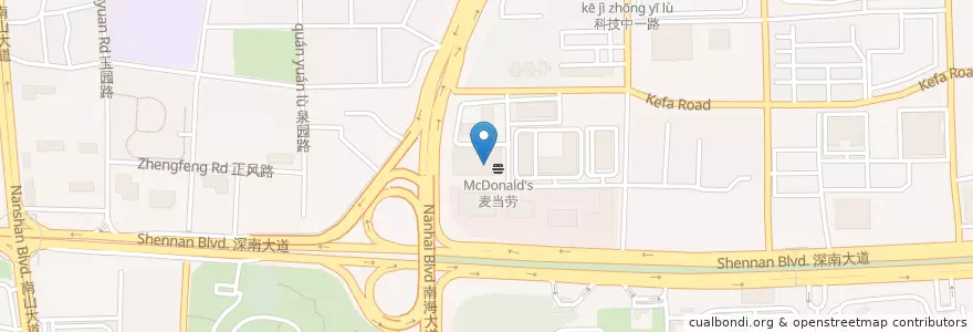 Mapa de ubicacion de 麦当劳 en 중국, 광둥성, 선전시, 南山区, 粤海街道.