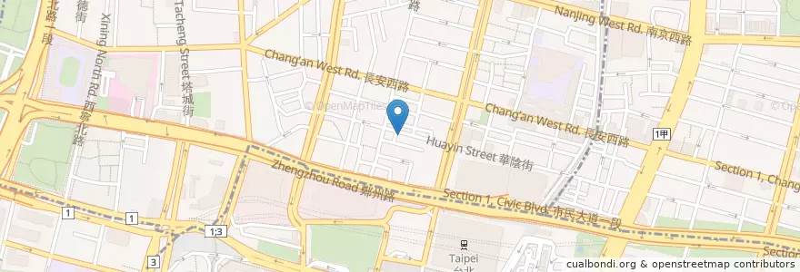 Mapa de ubicacion de 福元胡椒餅 en Taiwan, 新北市, Taipé, 大同區.