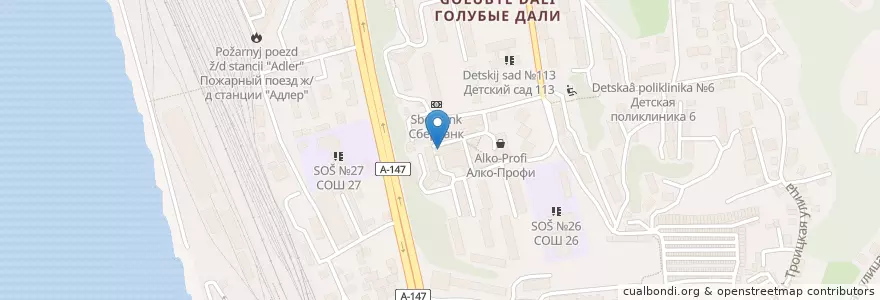 Mapa de ubicacion de Аптека en 러시아, 남부연방관구, Краснодарский Край, Городской Округ Сочи.
