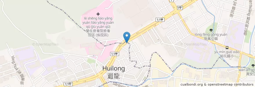 Mapa de ubicacion de 臺灣中小企業銀行 en 臺灣, 桃園市, 新莊區, 龜山區.
