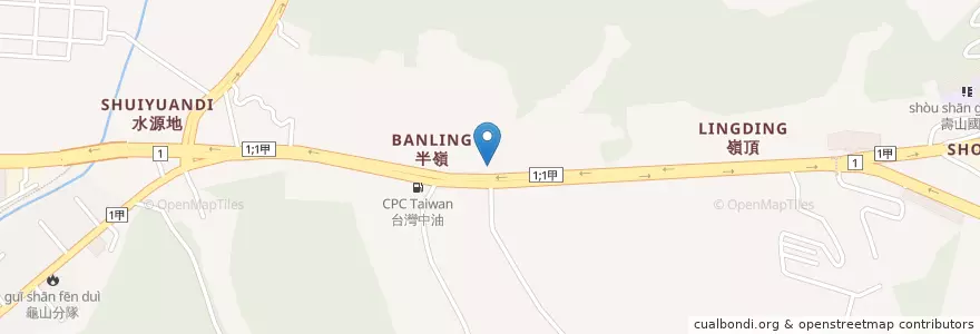 Mapa de ubicacion de 全國加油站 en تایوان, 桃園市, 龜山區.