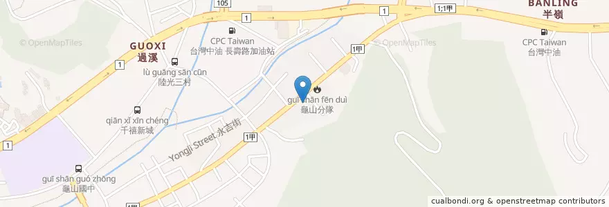 Mapa de ubicacion de 龜山分隊 en 臺灣, 桃園市, 龜山區.