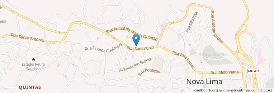 Mapa de ubicacion de Banco Itaú en Brasile, Regione Sudest, Minas Gerais, Região Geográfica Intermediária De Belo Horizonte, Região Metropolitana De Belo Horizonte, Microrregião Belo Horizonte, Nova Lima.