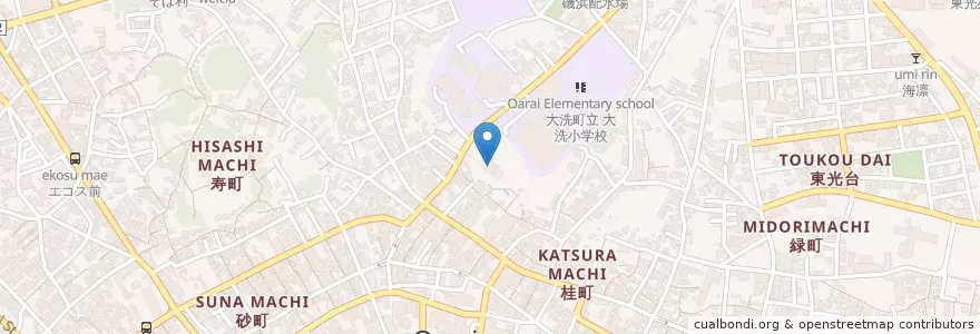 Mapa de ubicacion de 西福寺 en اليابان, إيباراكي, 東茨城郡, 大洗町.