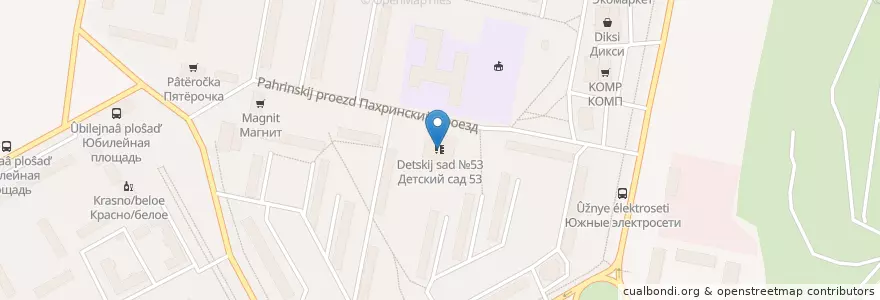 Mapa de ubicacion de Детский сад №53 en Rusland, Centraal Federaal District, Oblast Moskou, Городской Округ Подольск.