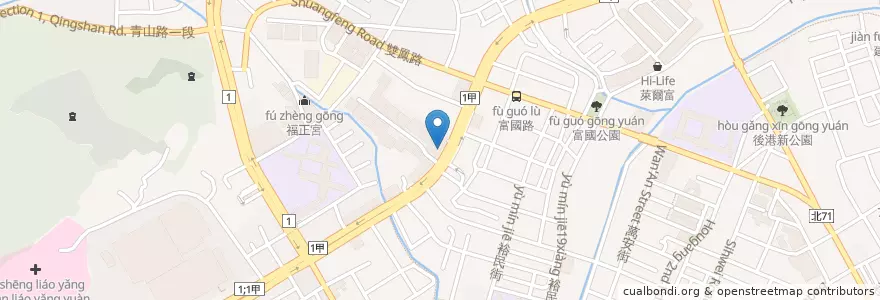 Mapa de ubicacion de 板信商業銀行 en Taiwan, 新北市, 新莊區.