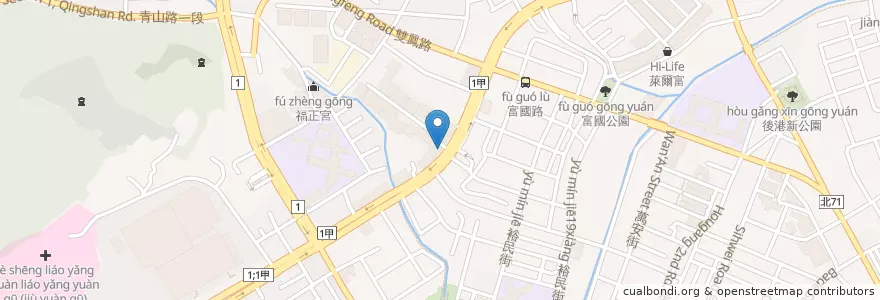 Mapa de ubicacion de 華南商業銀行 en Taiwan, 新北市, 新莊區.