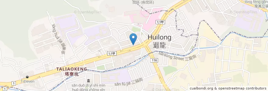 Mapa de ubicacion de 鐤鮮平價小火鍋 en Taiwán, Taoyuan, 龜山區.