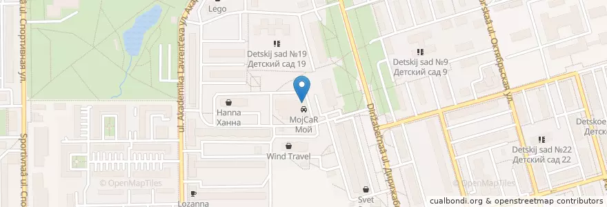 Mapa de ubicacion de МойCaR en Россия, Центральный Федеральный Округ, Московская Область, Городской Округ Долгопрудный.