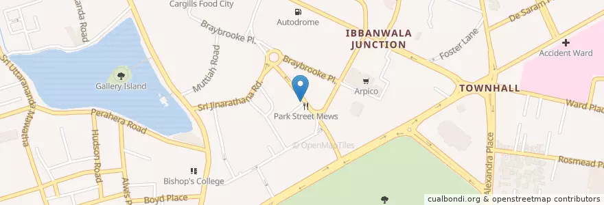 Mapa de ubicacion de Cafe Francais by Pourcel en Sri Lanka, බස්නාහිර පළාත, කොළඹ දිස්ත්‍රික්කය, Colombo.