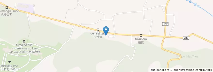 Mapa de ubicacion de 玄性寺 en Japonya, 栃木県, 大田原市.