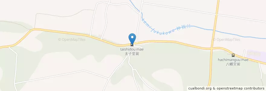 Mapa de ubicacion de 太子堂 en Япония, Тотиги, 大田原市.