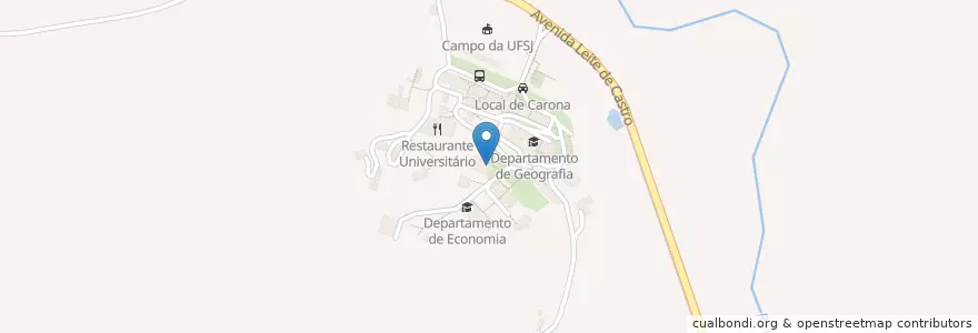 Mapa de ubicacion de Anfiteatro en ブラジル, 南東部地域, ミナス ジェライス, Região Geográfica Intermediária De Barbacena, Microrregião São João Del-Rei, São João Del-Rei.