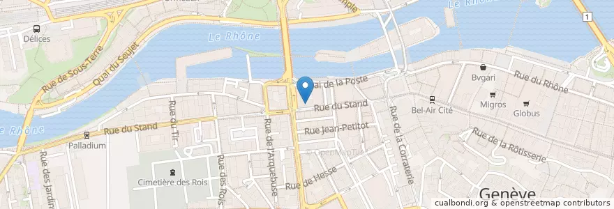 Mapa de ubicacion de Café Huissoud en Schweiz/Suisse/Svizzera/Svizra, Genève, Genève, Genève.