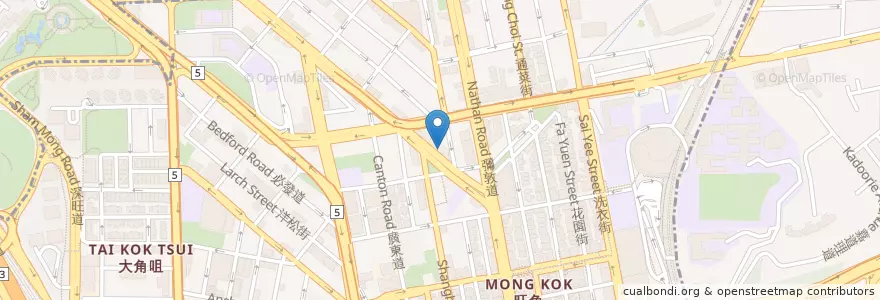 Mapa de ubicacion de Lychee Garden Chinese Restaurant en 中国, 广东省, 香港 Hong Kong, 九龍 Kowloon, 新界 New Territories, 油尖旺區 Yau Tsim Mong District.