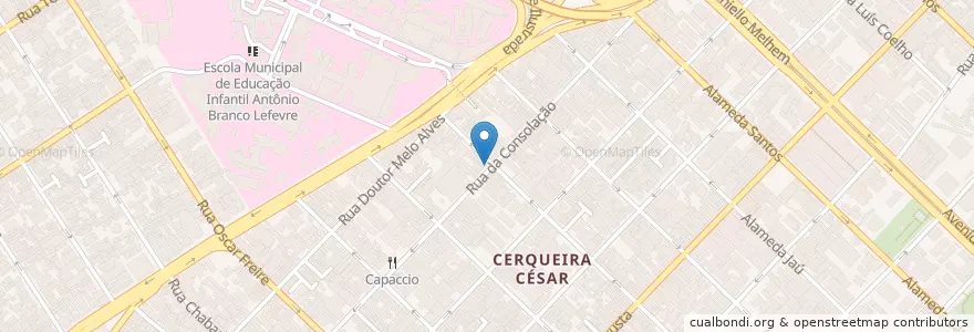 Mapa de ubicacion de Lanches Franca Center en برزیل, منطقه جنوب شرقی برزیل, سائوپائولو, Região Geográfica Intermediária De São Paulo, Região Metropolitana De São Paulo, Região Imediata De São Paulo, سائوپائولو.