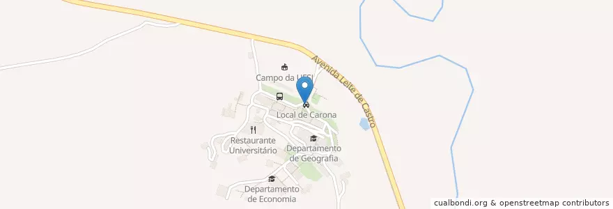 Mapa de ubicacion de Local de Carona en ブラジル, 南東部地域, ミナス ジェライス, Região Geográfica Intermediária De Barbacena, Microrregião São João Del-Rei, São João Del-Rei.
