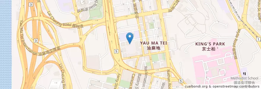Mapa de ubicacion de 港鐵特惠站 MTR Fare Saver en 중국, 광둥성, 홍콩, 가우룽, 신제, 油尖旺區 Yau Tsim Mong District.