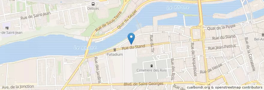 Mapa de ubicacion de Le Palladium en Suisse, Genève, Genève, Genève.