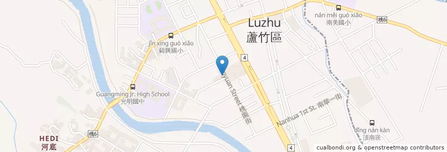 Mapa de ubicacion de 布諾咖啡 en Taiwan, Taoyuan, Distretto Di Luzhu.