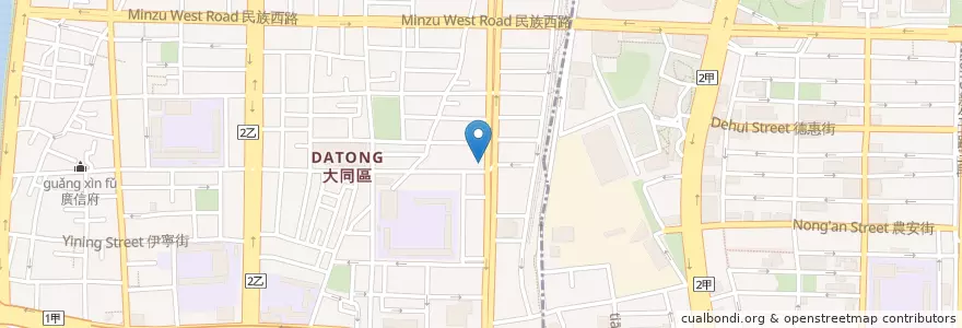 Mapa de ubicacion de 牛老大涮牛肉-承德店 en Tayvan, 新北市, Taipei, 大同區.