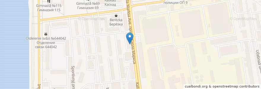 Mapa de ubicacion de Акбарс банк en Russie, District Fédéral Sibérien, Oblast D'Omsk, Омский Район, Городской Округ Омск.
